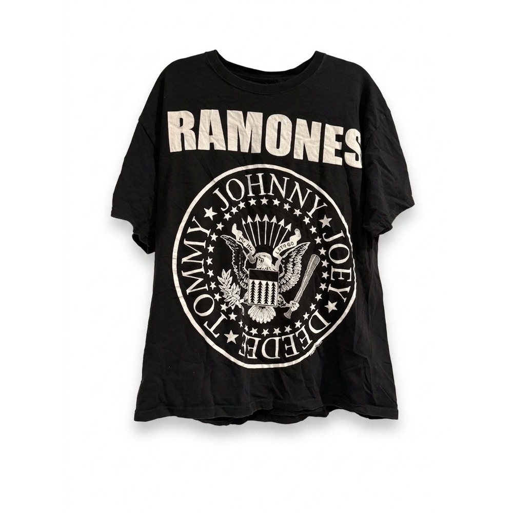 Ramones Band T-Shirt Black Graphic Tee Presidential Seal Logo XL Heavyweight